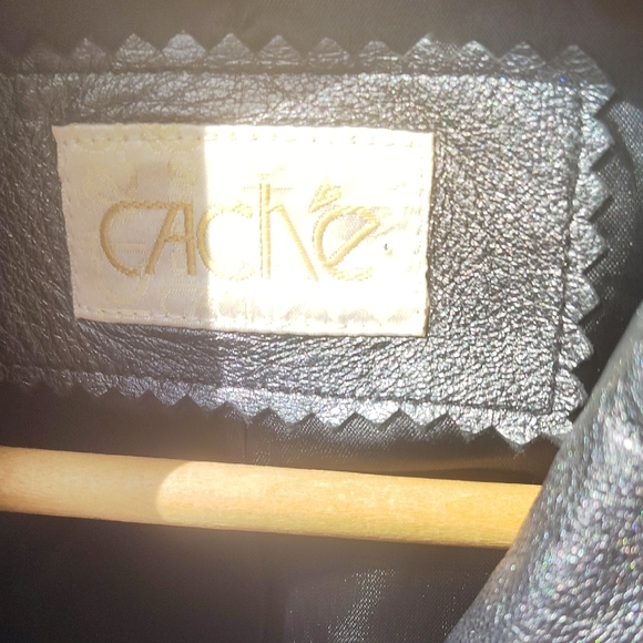 Cache Metallic Leather Jacket - Picture 3 of 6